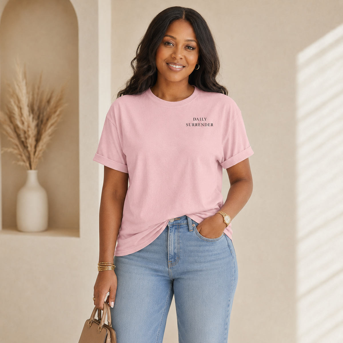 Daily Surrender Shirt – Luke 9:23 Christian T-Shirt | Deny Yourself, Take Up Your Cross