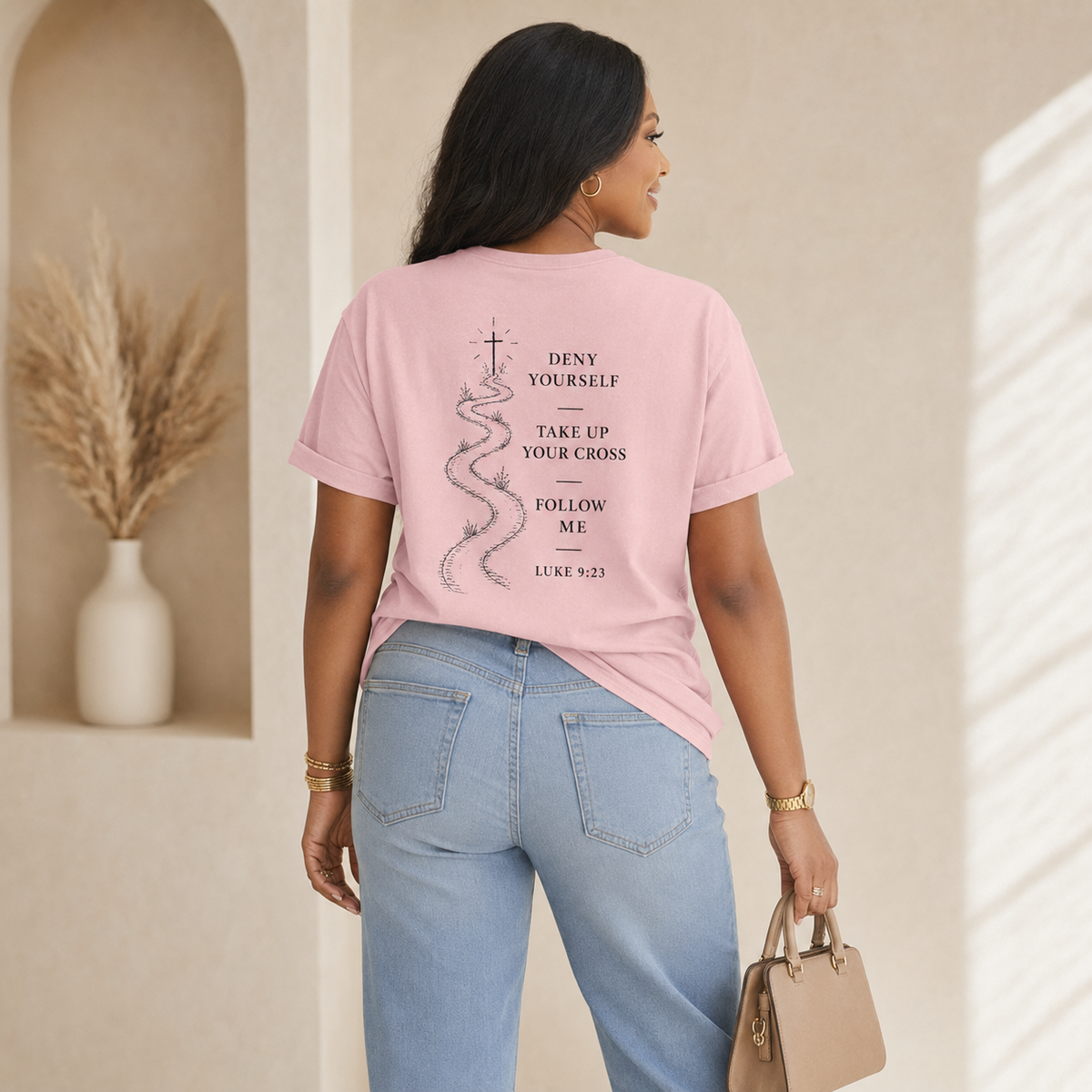 Daily Surrender Shirt – Luke 9:23 Christian T-Shirt | Deny Yourself, Take Up Your Cross