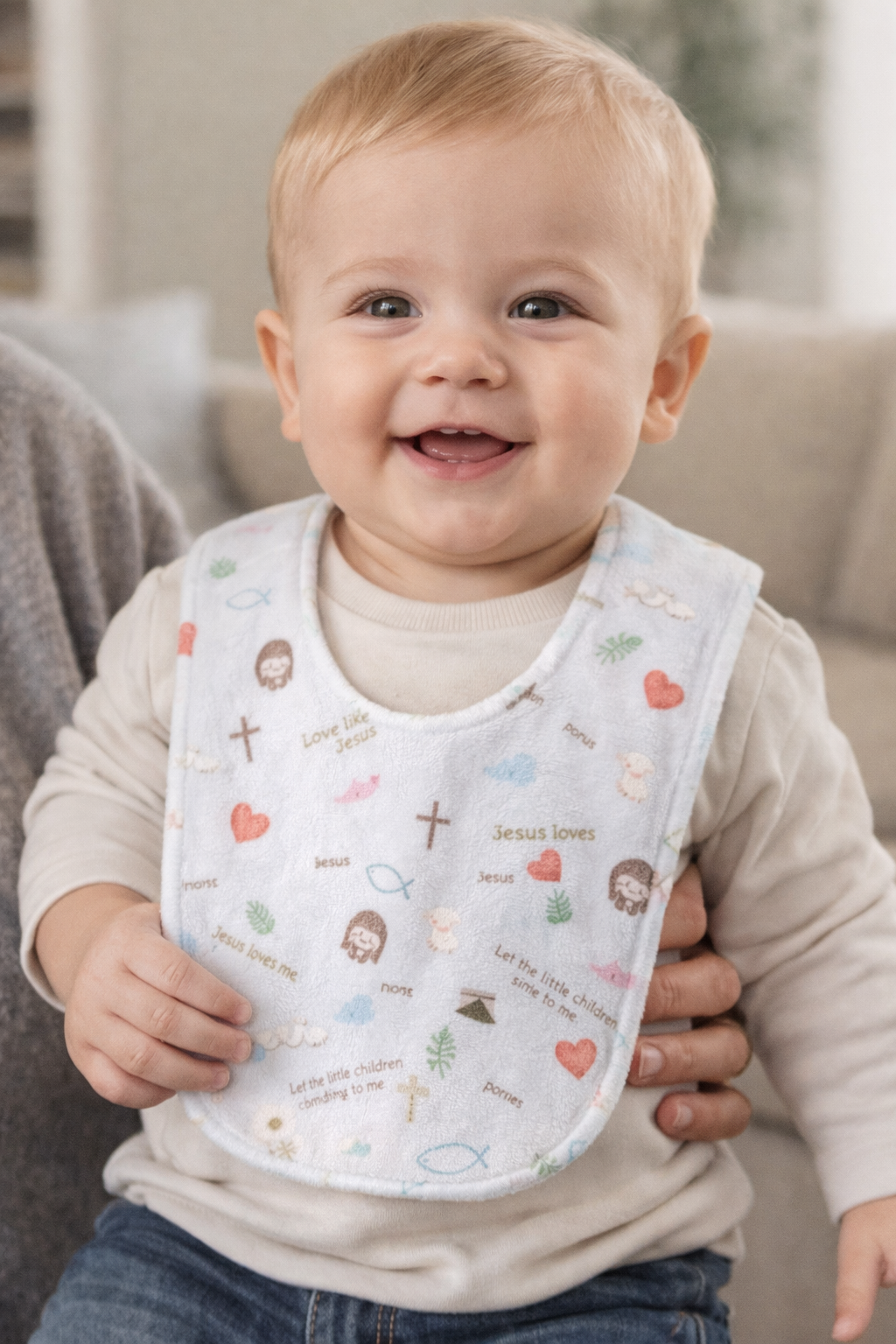 Let the Little Children Come to me Baby Bib