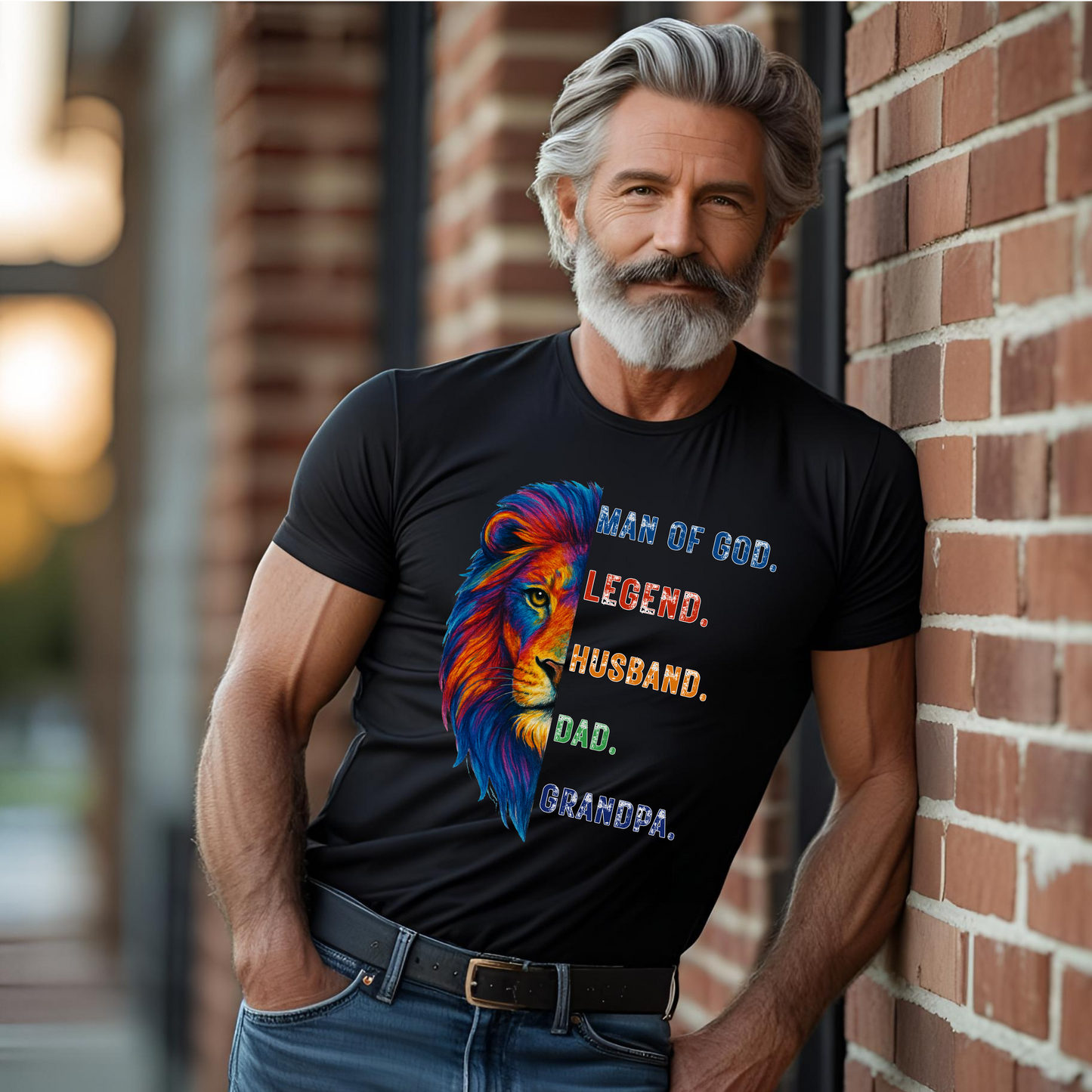 Man of God. Legend. Husband. Dad. Grandpa.  T-Shirt