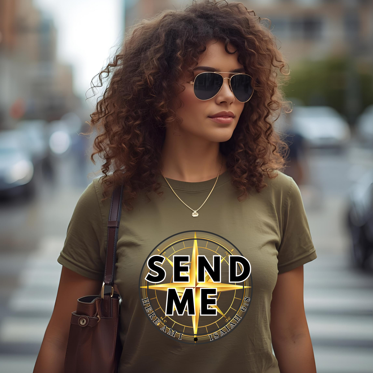 Send Me-Isaiah 6:8 Compass T-Shirt