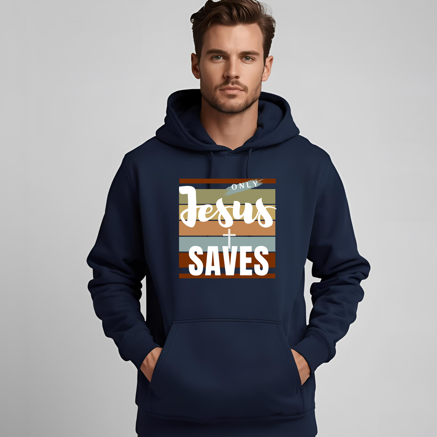 Faith-Fueled Comfort Hoodie | “Only Jesus Saves” / “Christian Nutrition Facts”
