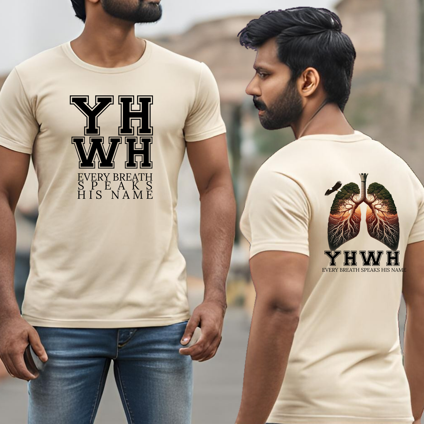 Men's every breath speaks His name T-Shirt